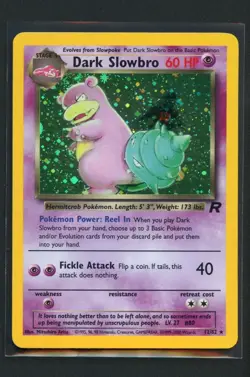 HP Dark Slowbro Holo Team Rocket Unlimited Pokemon Card 12/82 - Image 1