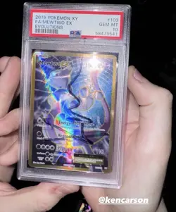 PSA 10 Mewtwo EX 103 (Signed By Ken Carson) Pokemon XY Evolutions 2016 - Image 2