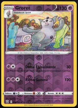 Carte Pokemon Groret 056/163 Reverse Styles de Combat Francais - Image 1