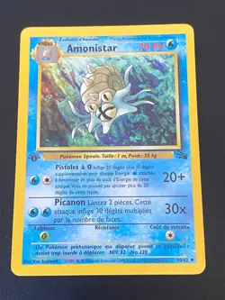 CARTE POKEMON AMONISTAR 40/62 EDITION 1 FR UNCO WIZARDS FOSSILE - PL - Image 1