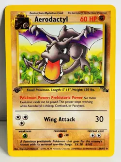 AERODACTYL 16/62 1st Edition Non-Holo Rare Fossil Set Pokemon Card WOTC - Image 1