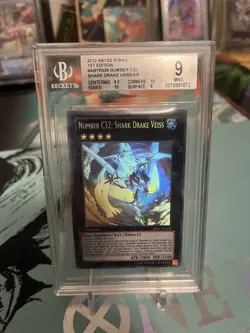 YUGIOH Number C32: Shark Drake Veiss 1st edition ABYR-EN039 BGS 9 MINT - Image 1