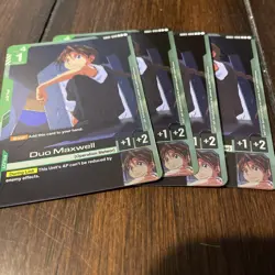 Gundam TCG - Duo Maxwell Playset English GD01-090 Rare - Image 1