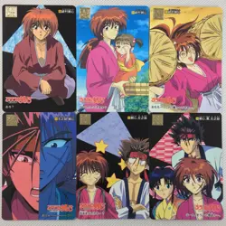 Rurouni Kenshin Carddass Part2 36 Regular Cards Complete Set Bandai 1996 Japan - Image 1