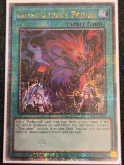 Abomination's Prison 1st Edition Quarter Century Secret Rare RA02-EN064 Yu-Gi-Oh - Image 1