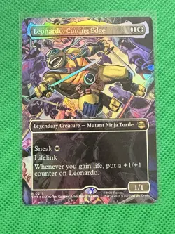 Lot 4 TMNT MTG Rare FOIL Nightwatcher Cutting Edge Weirdness to 11 Gadget Master - Image 5
