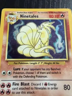 Ninetales 12/102 Holo - Base Set, english Pokemon TCG Vintage - Image 2