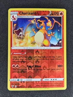 Charizard Reverse Holo Rare 025/185 SWSH Vivid Voltage Pokemon Card NM - Image 1