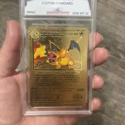 CHARIZARD HP120 GOLD FOIL FAN ART POKEMON CARD 4/102 PGC 10 - Image 5