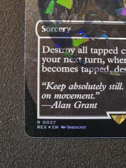 MTG Don't Move (Borderless) Emblem Foil Jurassic World Lost Caverns of Ixalan - Image 5