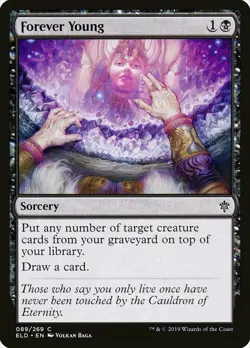 FOREVER YOUNG X 4 N/M- THRONE OF ELDRAINE MAGIC THE GATHERING - Image 1