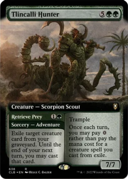 Tlincalli Hunter // Retrieve Prey - Extended Art NM, English MTG Commander Legen - Image 1
