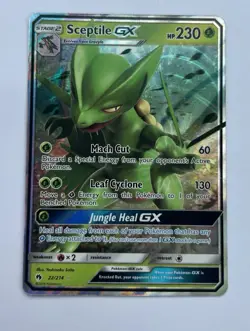 2018 Pokemon, S&M Lost Thunder, #22/214 Sceptile GX, Holo Ultra Rare VLP - Image 1