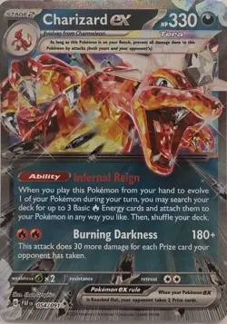 Charizard ex 054/091 Double Rare Paldean Fates Pokemon Holo Near Mint - Image 1