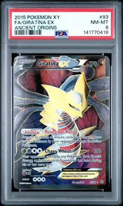 Pokemon Giratina EX Full Art 93/98 XY Ancient Origins Holo PSA 8 NEAR Mint/Mint - Image 1