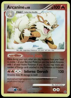Pokemon Arcanine Rare Secret Wonders 22/132 NM Reverse Holo - Image 1