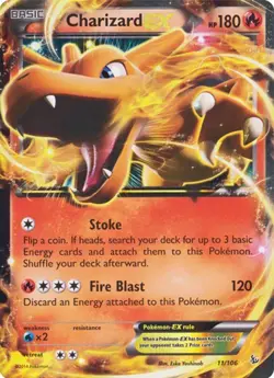 Charizard EX 11/106 Ultra Rare XY - Flashfire Pokemon TCG - Image 1