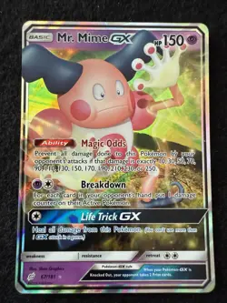 Pokemon Mr. Mime GX 67/181 from Team UP in DMG condition! - Image 1