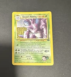 Giovanni's Nidoking Holo Rare Pokemon Card Gym Challenge 7/132 HP/DMG - Image 1