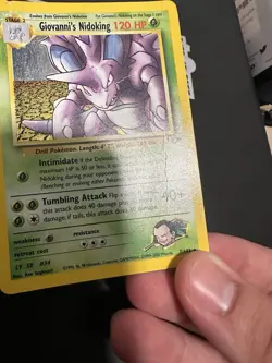 Giovanni's Nidoking Holo Rare Pokemon Card Gym Challenge 7/132 HP/DMG - Image 4