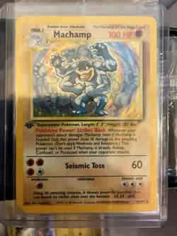 Sealed Machamp 1st Edition 8/102 Holo Base Set WOTC Pokemon NM+ Gold - Image 1