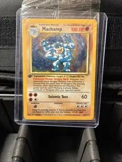 Sealed Machamp 1st Edition 8/102 Holo Base Set WOTC Pokemon NM+ Gold - Image 2