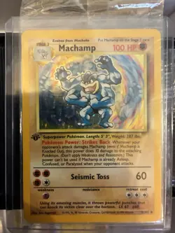 Sealed Machamp 1st Edition 8/102 Holo Base Set WOTC Pokemon NM+ Gold - Image 4