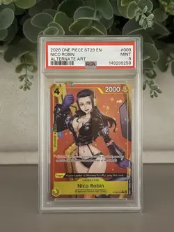 2026 ONE PIECE STARTER DECK ST29-EGGHEAD ALTERNATE ART #009 NICO ROBIN PSA 9 - Image 1