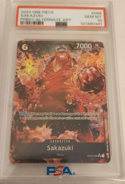 Sakazuki 2024 ONE PIECE PRB01-The Best Alternate Art #099 PSA 10 - Image 1
