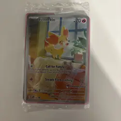 Pokemon TCG - Fennekin 080 Pokemon Center Stamped Promo Chaos Rising SEALED - Image 1