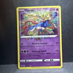 Pokemon Zacian 082/185 Vivid Voltage Amazing Rare Holo Basic EN 2020 - Image 1