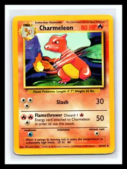 🔥 CHARMELEON NON HOLO FOIL POKEMON TCG 1999 SET VINTAGE CARD # 24/102 - Image 1