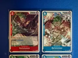 Bartolomeo One Piece TCG 4-card lot OP07/OP11 Uncommon+OP01/OP10 Common - PWE - Image 3