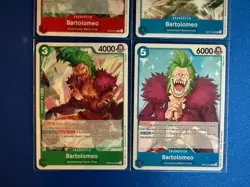 Bartolomeo One Piece TCG 4-card lot OP07/OP11 Uncommon+OP01/OP10 Common - PWE - Image 4