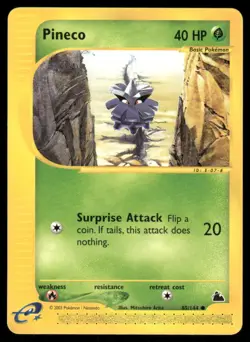 Pokemon Cards Pineco 85/144 Skyridge Common LP - Image 1