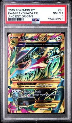 M Rayquaza EX - 98/98 - Ultra Rare - Ancient Origins - Pokemon Card - PSA 8 - Image 1