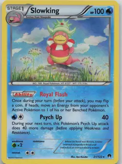 Slowking 21/122 Holo Rare BREAKpoint Pokemon Holo Near Mint - Image 1