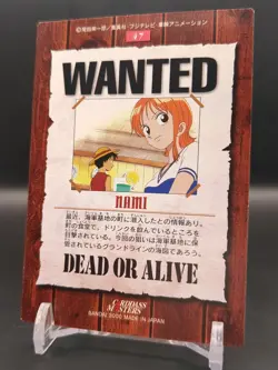 Nami Monkey D. Luffy #47 One Piece Carddass Masters Card 2000 Bandai Japanese B1 - Image 2