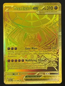 Perfect Order Pokemon Mega Zygarde ex Gold Hyper Rare 124/088 - Image 1