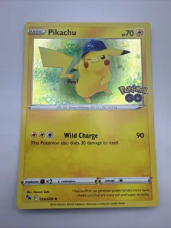 Pokemon TCG Pikachu Pokemon GO 028/078 Holo Holo Rare - Image 1