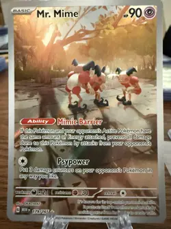 Pokemon Mr. Mime 179/165 Scarlet & Violet 151 Illus. Rare Full Art Holo - Image 1