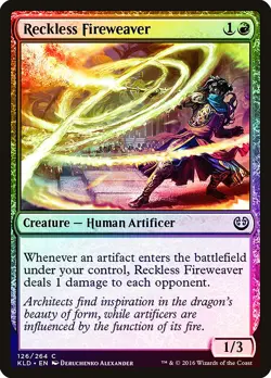 Reckless Fireweaver FOIL Kaladesh PLD Red Common MAGIC MTG CARD ABUGames - Image 1