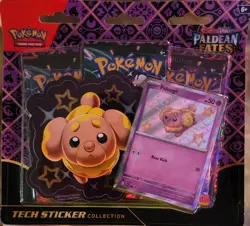 Pokemon Paldean Fates Tech Sticker Collection - 3 Packs SEALED Cover Art Random - Image 1
