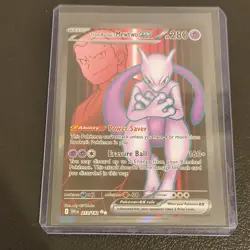 The Pokemon Company Team Rocket's Mewtwo ex 213/182 Sv10 Holo EN Basic 280 HP - Image 1