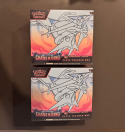 Chaos Rising Pokemon Center Exclusive ETB Elite Trainer Box (LOT OF 2 ETBs) - Image 1