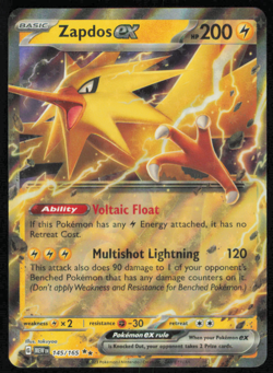 Zapdos ex NM 145/165 Scarlet & Violet 151 Pokemon Card NM - Image 1
