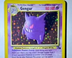 Pokemon Gengar 5/62 Fossil Holo Rare Unlimited Stage 2 80 HP English Card - Image 3