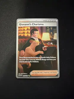 Pokemon TCG Giovanni's Charisma 204/165 SV 151 Scarlet Violet SIR Holo Mint - Image 1