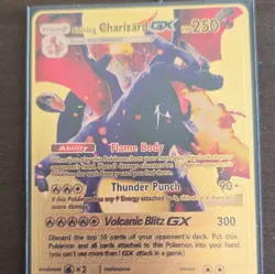 Charizard GX SM60 SM Promo 250 HP Metal Holo Dragon Pokemon TCG Card FAN ART - Image 1