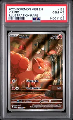 2025 POKEMON MEG EN-MEGA EVOLUTION #138 VULPIX IR PSA 10 - Image 1